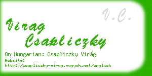 virag csapliczky business card