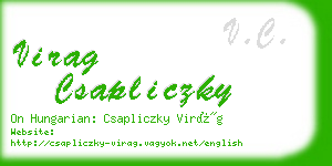 virag csapliczky business card